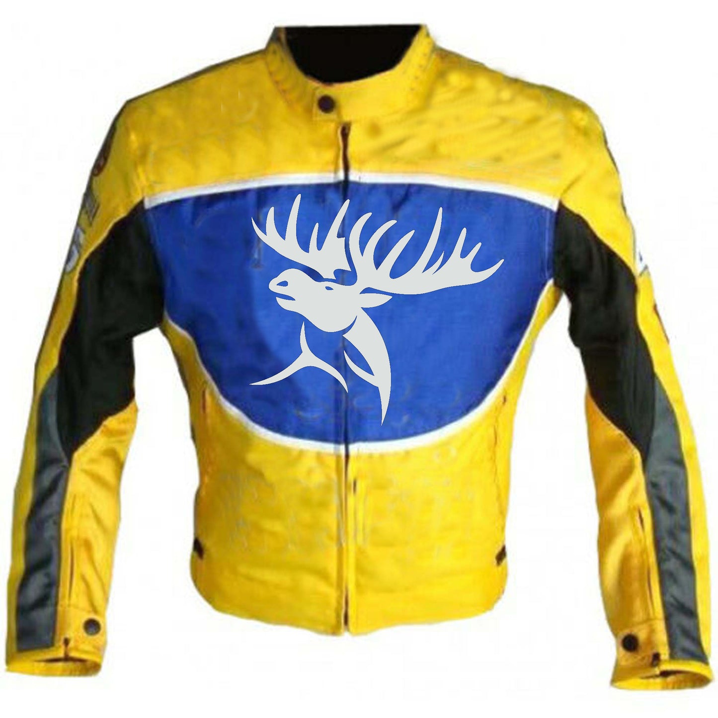 Hand Crafted Yellow Color Genuine Leather Bikers Jacket , Fashion Jacket With Safety Pads