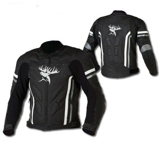Stylish Black Color Golden & Black Studded Original  Calf Leather Bikers Jacket For Women